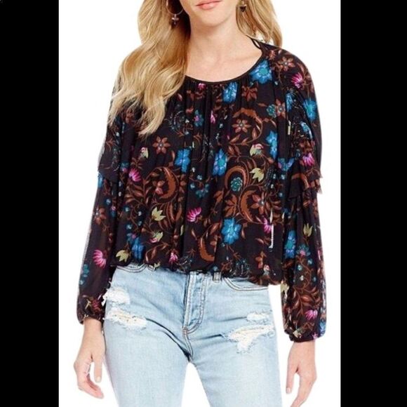 Free People Wild Flower Honey Blouse - Picture 1 of 13